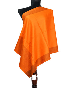 orange striped wool stole 0187