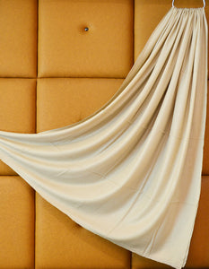 plain cream white men wool shawl 0304