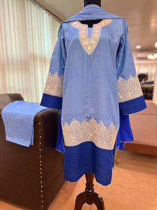 Handtilla kurta set blue