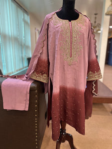 Pure crepe 3 piece kurta set mtks796