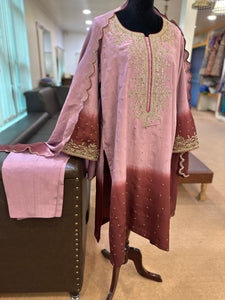 Pure crepe 3 piece kurta set mtks796