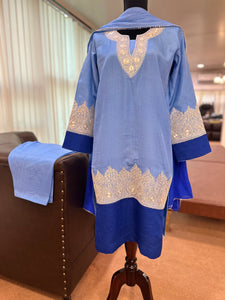 Handtilla kurta set blue