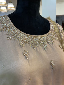 Hand embroidered gharara dress