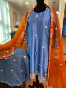 Hand embroidered kali sharara dress