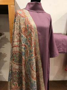 Pure pashmina and pure wool blend kurta set 2pc stitched